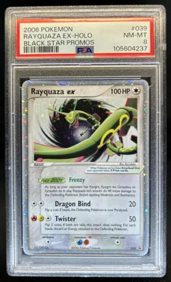 2006 Pokemon Nintendo Black Star Promos Rayquaza ex #039 PSA 8 - Image 1