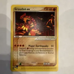 Pokemon Groudon ex Nintendo Promo 002 Holo 120 HP Basic TCG Card 2003 - Image 1