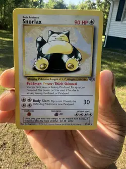 1999 Pokemon SNORLAX Jungle Set HIGHLIGTER INK ERROR Misprint Card 27/64 RARE - Image 1