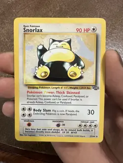 1999 Pokemon SNORLAX Jungle Set HIGHLIGTER INK ERROR Misprint Card 27/64 RARE - Image 3