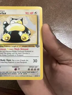1999 Pokemon SNORLAX Jungle Set HIGHLIGTER INK ERROR Misprint Card 27/64 RARE - Image 5