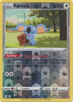 KOMALA 149/196 LOST ORIGIN POKEMON (REVERSE HOLO, NM) - Image 1