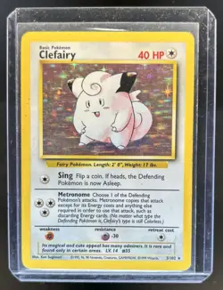 1999 Pokemon Unlimited Clefairy Rare Holo #5/102 - Image 1