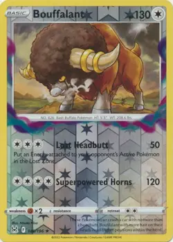BOUFFALANT 148/196 LOST ORIGIN POKEMON (REVERSE HOLO, NM) - Image 1