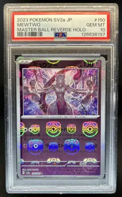 2023 Pokemon SV 151 JP Mewtwo Reverse Holo Master Ball Rare #150/165 PSA 10 - Image 1