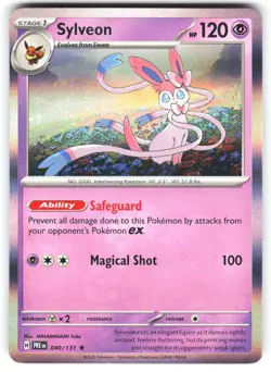Sylveon 040/131 Holo Rare Prismatic Evolutions Pokemon Holo Near Mint - Image 1