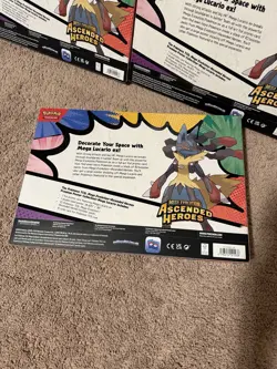 Pokemon TCG Mega Lucario Premium Poster Collection Ascended Heroes NEW(LOT OF 3) - Image 4