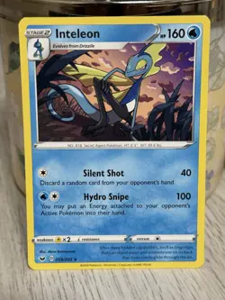 Inteleon 059/202 Rare Sword & Shield Pokemon Near Mint - Image 1