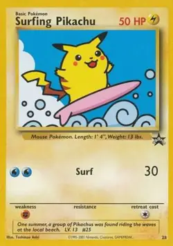 BW Black Star Promos Surfing Pikachu - 28 - Promo x1 Moderate Play Pokemon - Image 1