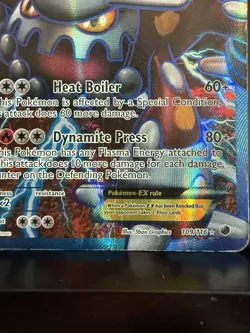 Pokemon TCG Heatran-EX Plasma Freeze 109/116 Holo Full Art - DMG - Image 5