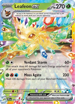 Leafeon ex 006/131 Sv: Prismatic Evolutions Holo - Pokemon TCG - NM - Image 1