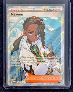 Pokemon Naveen Full Art Trainer-Supporter Holo 112/088 POR 2026 - Image 1