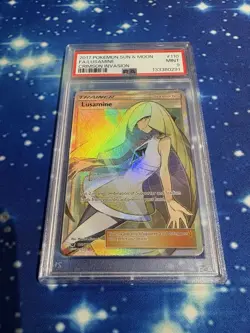 2017 Pokemon Sun & Moon Crimson Invasion Lusamine #110 Full Art PSA 9 - Image 1