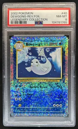2002 Pokemon Legendary Dewgong Reverse Holo #40/110 PSA 8 - Image 1