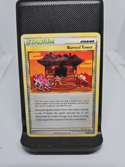 Burned Tower Stadium Trainer Pokemon HeartGold & SoulSilver Undaunted 71 2010 NM - Image 1