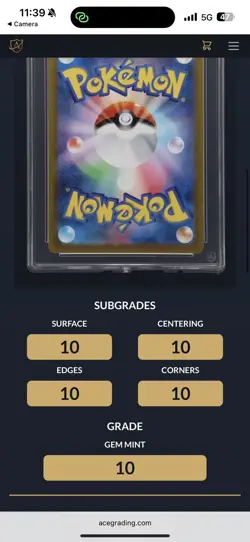 ACE 10 Drowzee 086/078 - Violet ex - Japanese Pokemon Card perfect sub grades - Image 2