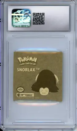 Snorlax (Foil) - 1999 Pokemon Stickers Series 1 - Artbox - #G04 - CGC10 - Image 2
