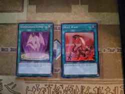 YUGIOH HEAT WAVE + SUMMONING CURSE RA03 SECRET 1ST EDITION - Image 1