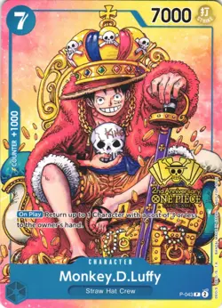MONKEY.D.LUFFY (2ND ANNIVERSARY STAMPED PROMO) P-043 NM - Image 1