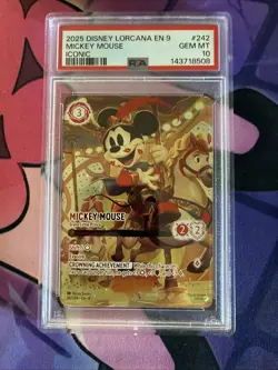 DISNEY LORCANA FABLED ICONIC MICKEY MOUSE BRAVE L PRINCE Graded PSA 10 - Image 1