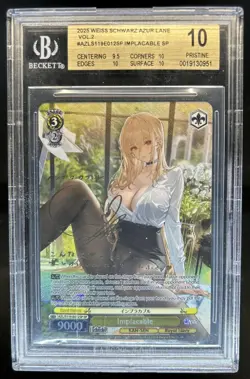 2025 Weiss Schwarz Azur Lane v2 Implacable Super Rare SR #E012S BGS 10 Pristine - Image 1
