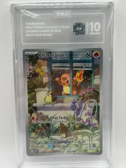 Charmander 44 Black Star Promo Pokemon SV: Obsidian Flame TAG GEM MINT 10 - Image 1