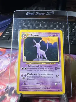 Espeon 20/75 Neo Discovery Rare Non-Holo Pokemon WOTC LP/NM Condition - Image 1