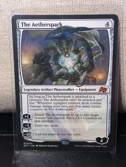 The Aetherspark. Mythic DFT 231 Planeswalker Magic the Gathering Card. - Image 1