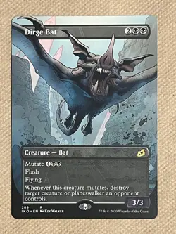 1 X Dirge Bat Showcase Borderless Regular NM MTG Ikoria - Image 1