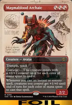 Magmablood Archaic ** FOIL BORDERLESS ** #295 - Secrets of Strixhaven - NM MTG - Image 1