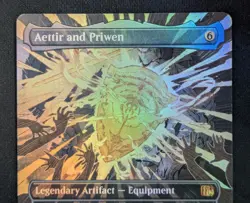 MTG FOIL Aettir and Priwen- DAMAGED -Final Fantasy Magic # 350 - Image 3