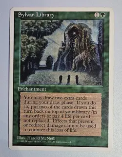 Sylvan Library - Rare NM - MTG 4th Edition - ⚔B&B - Image 1