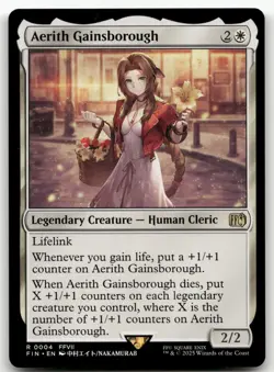 Aerith Gainsborough #4 (Foil) (NM) Final Fantasy FIN Magic MTG - Image 1