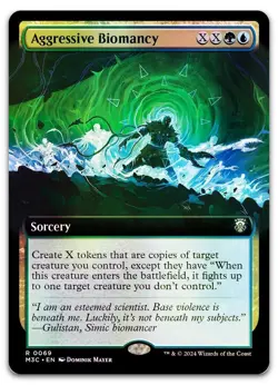 Aggressive Biomancy (Extended Art) (Ripple Foil) #69 NM Modern Horizons 3 - Image 1