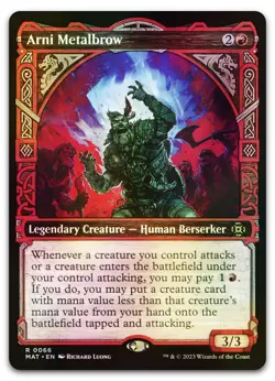 Arni Metalbrow (Showcase) #66 (Foil) (NM) March of the Machine MAT Magic MTG - Image 1