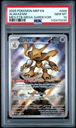2025 Pokemon MEP EN Alakazam MEG ETB Mega Gardevoir #009 PSA 10 GEM MINT - Image 1