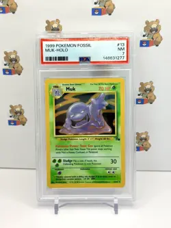 Muk Holo 13/62 1999 Fossil Pokemon TCG PSA 7 NEAR MINT - Image 1