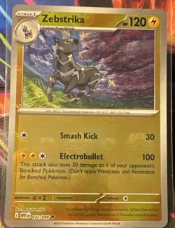 Pokemon Zebstrika 032/086 Sv: White Flare MASTER BALL 120 HP Eng - Image 1
