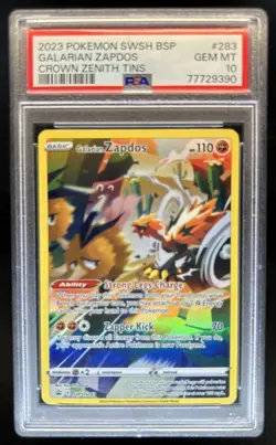 2019-2023 Pokemon SWSH Black Star Promos Galarian Zapdos #SWSH283 PSA 10 - Image 1