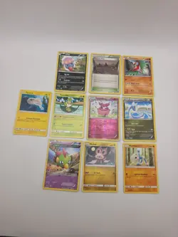 Lot of 10 Pokemon Cards Base Set including Natu Noibat Meditite Inkay Dragonair - Image 1