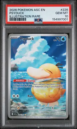 2026 POKEMON ASC EN-ASCENDED HEROES ILLUSTRATION RARE #226 PSYDUCK PSA 10 - Image 1