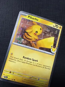 Fart Swirl 🌀 Pikachu 051/162 Cosmos Holo Rare Pokemon Day Promo 2026 TCG NM - Image 3