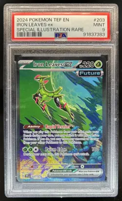 2024 Pokemon Temporal Forces Iron Leaves ex #203/162 PSA 9 - Image 1