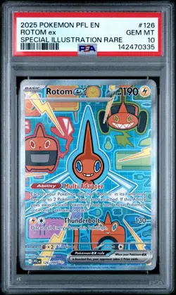 2025 Pokemon Phantasmal Flames Rotom EX Special Illustration Rare #126 PSA 10 - Image 1