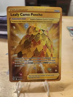 Pokemon LEAFY CAMO PONCHO 214/195 Silver Tempest - SECRET RARE FULL ART - MINT - Image 1
