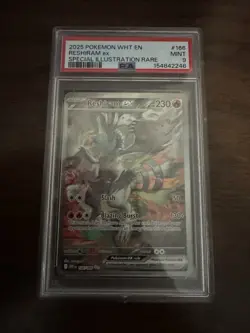 2025 Pokemon White Flare Reshiram EX Special Illustration Rare PSA 9 #166 SIR - Image 1