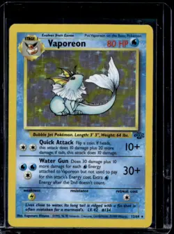 1999 Pokemon Jungle Vaporeon #12/64 - Image 1