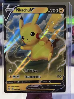 Pokemon TCG Pikachu V Fusion Strike 086/264 Holo Ultra Rare NM - Image 1