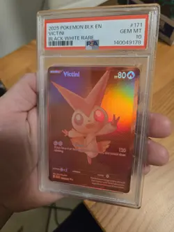 Pokemon Victini 171/086 Sv: Black Bolt Black White Rare PSA 10 - MAJOR CHASE - Image 1