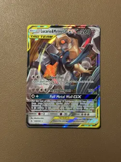 Lucario & Melmetal GX 120/214 Holo GX Rare Unbroken Bonds Pokemon Near Mint - Image 1